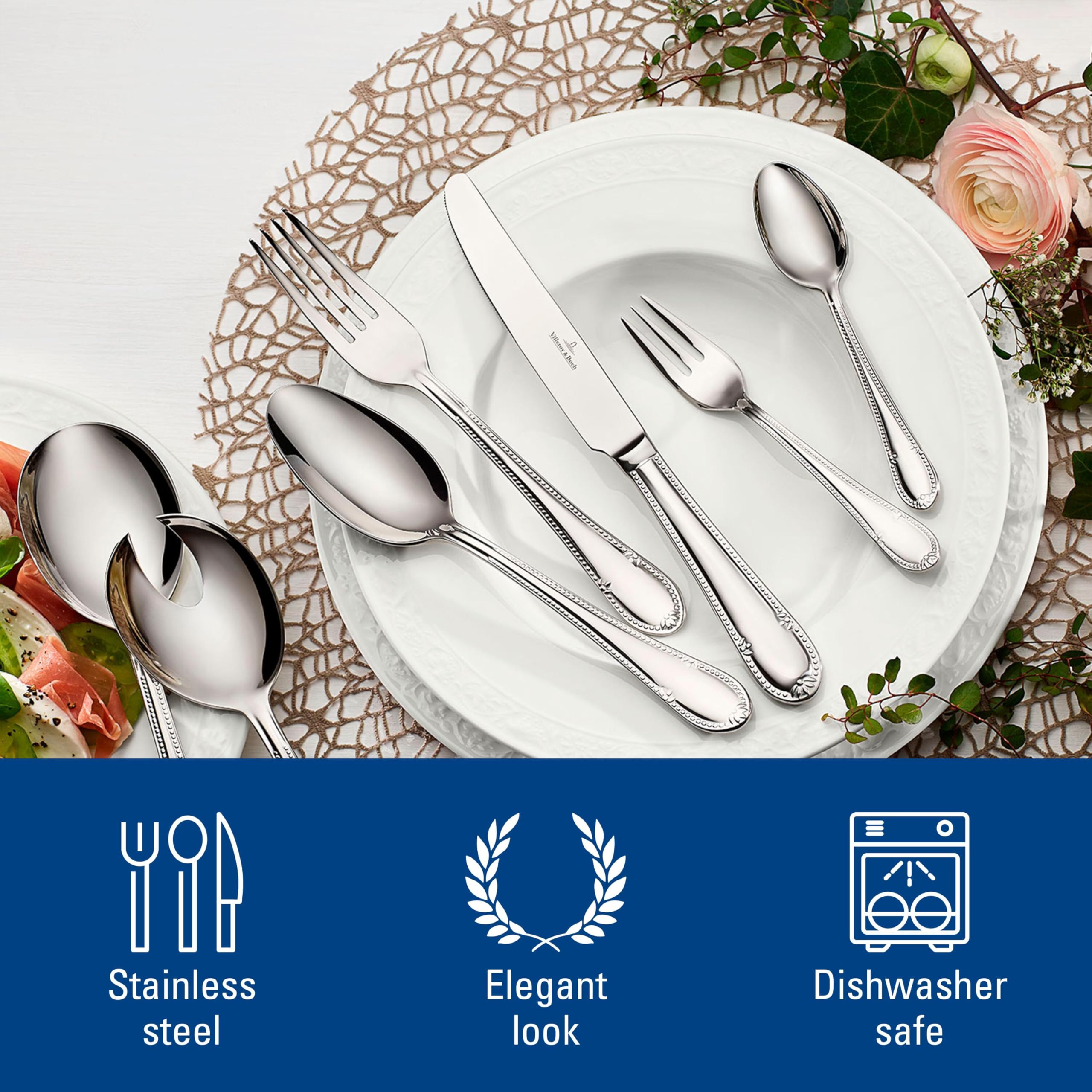 Amazon.com | Villeroy & Boch Mademoiselle 64 Piece Flatware Set